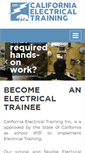 Mobile Screenshot of californiaelectricaltraining.com