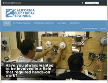 Tablet Screenshot of californiaelectricaltraining.com